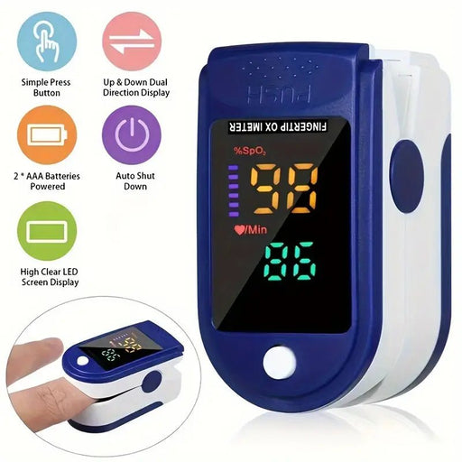Oxímetro de pulso portátil de bolsillo con pantalla LED - Quierox - Tienda Online