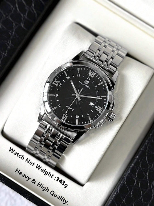 Pablo Raez 1 pieza Reloj vintage sencillo con calendario para hombre - Quierox - Tienda Online