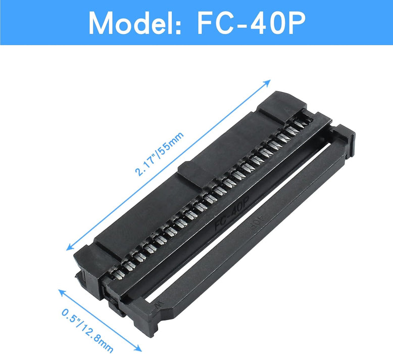 Pack 15 accesorios para PC FC - 40P 0.100 conector hembra para cable de cinta plano - Quierox - Tienda Online