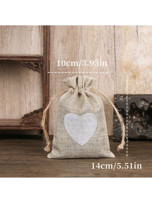 Pack de 10 Bolsa de lino con cordón, bolsa para guardar joyas y pulseras - Quierox - Tienda Online