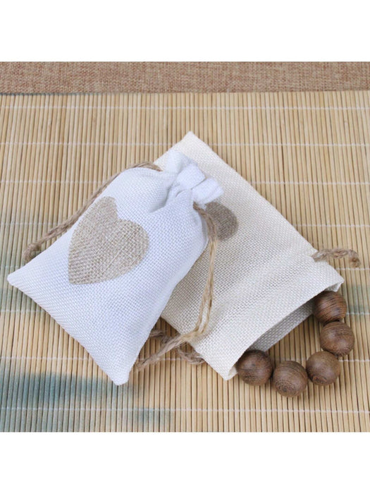 Pack de 10 Bolsa de lino con cordón, bolsa para guardar joyas y pulseras - Quierox - Tienda Online