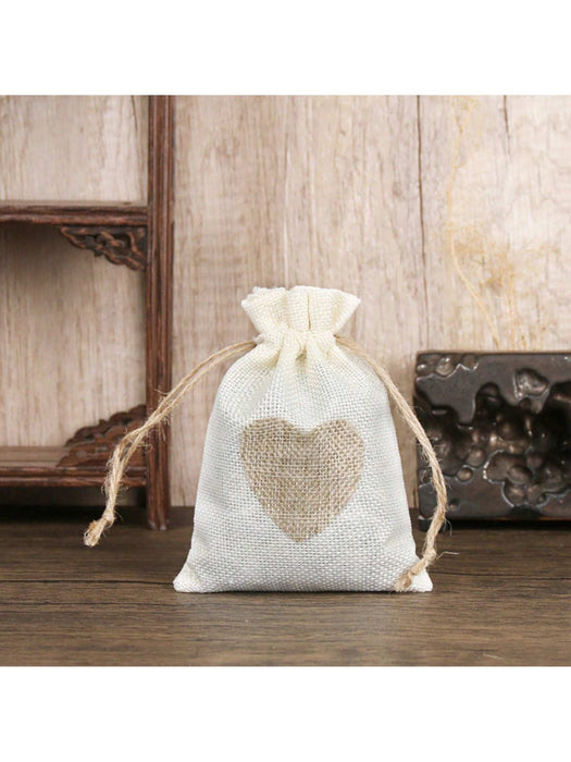 Pack de 10 Bolsa de lino con cordón, bolsa para guardar joyas y pulseras - Quierox - Tienda Online