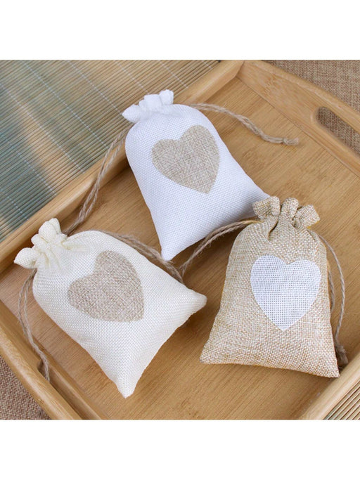 Pack de 10 Bolsa de lino con cordón, bolsa para guardar joyas y pulseras - Quierox - Tienda Online