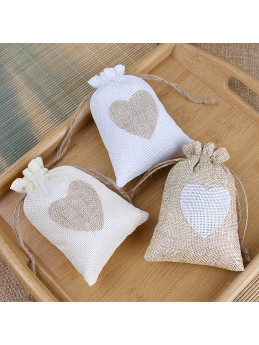 Pack de 10 Bolsa de lino con cordón, bolsa para guardar joyas y pulseras - Quierox - Tienda Online