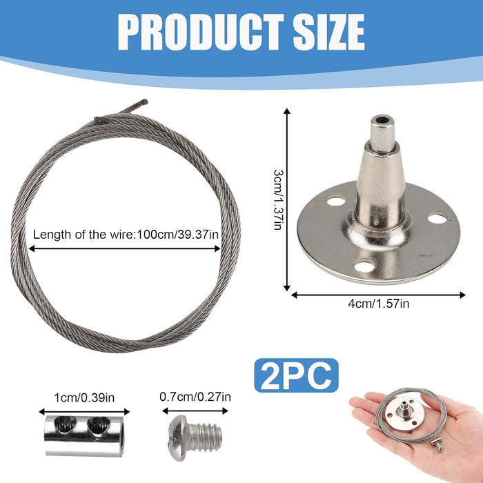 Pack de 2 soportes para barra de armario, montaje resistente para montaje en techo - Quierox - Tienda Online
