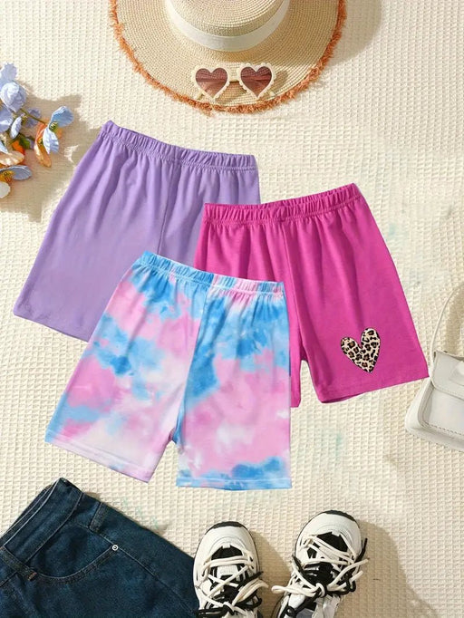 Pack de 3 Leggings Cortos para Niñas, Pantalones Ligeros Cómodos Transpirables y Suaves hasta la Rodilla - Quierox - Tienda Online