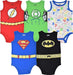 Pack de 5 bodys sin mangas para bebé niño de la Liga de la Justicia de DC Comics - Quierox - Tienda Online