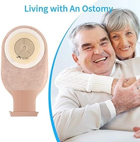 Pack de 60 bolsas de colostomía para ostomía, de una pieza con cierre de abrazadera - Quierox - Tienda Online