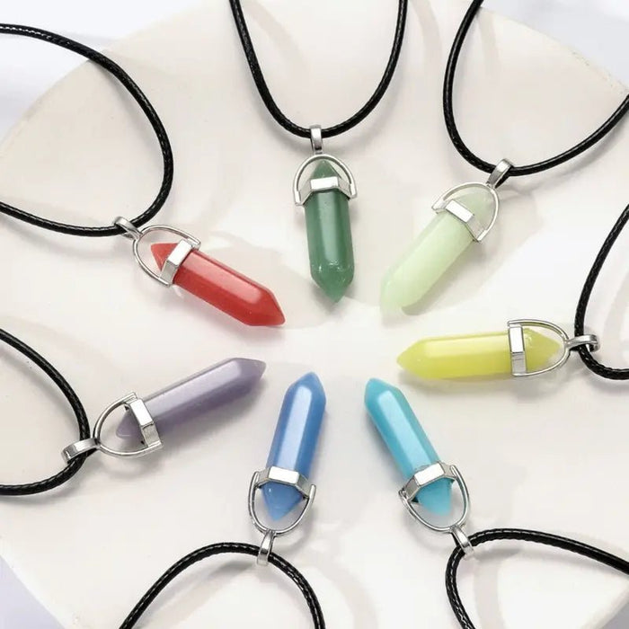 Pack de 7 Collar Moda Emisión Hombres Hexagonal Pilar Colgante, para el uso diario - Quierox - Tienda Online