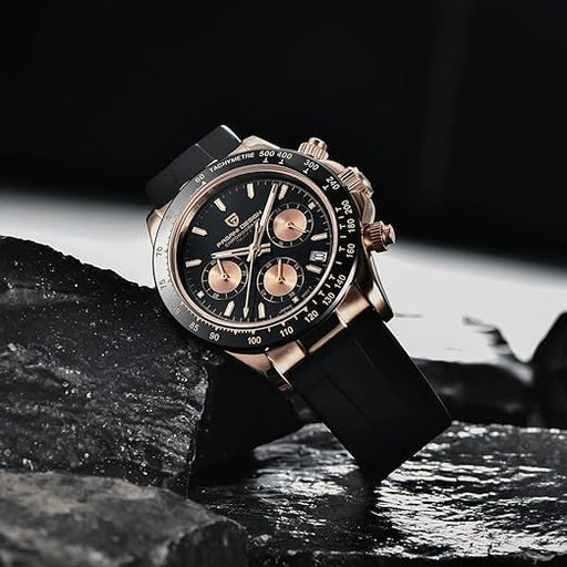 Pagani Design - Reloj de cuarzo para hombre con cronógrafo de cristal de zafiro - Quierox - Tienda Online