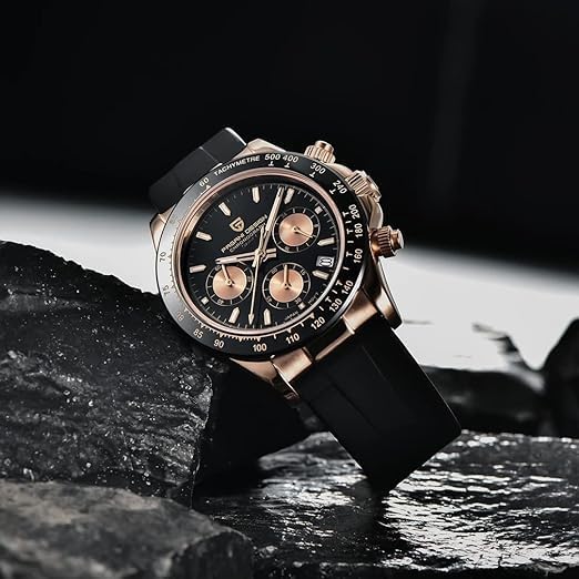 Pagani Design - Reloj de cuarzo para hombre con cronógrafo de cristal de zafiro - Quierox - Tienda Online