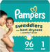 Pampers Pañales Swaddlers, talla 1 (8-14 libras), 96 unidades - Quierox - Tienda Online