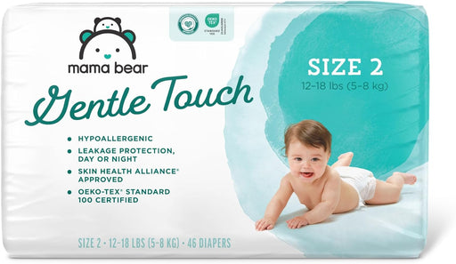 Pañales de tacto suave Mama Bear , hipoalergénicos, talla 2, 46 unidades, color blanco - Quierox - Tienda Online