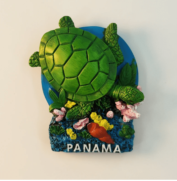 Panamá, tortuga marina, estereoscópica 3D, recuerdos de turismo, pintura de resina - Quierox - Tienda Online