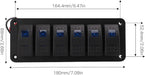 Panel de interruptor basculante impermeable IP65, 6 cuadrillas - Quierox - Tienda Online