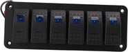 Panel de interruptor basculante impermeable IP65, 6 cuadrillas - Quierox - Tienda Online