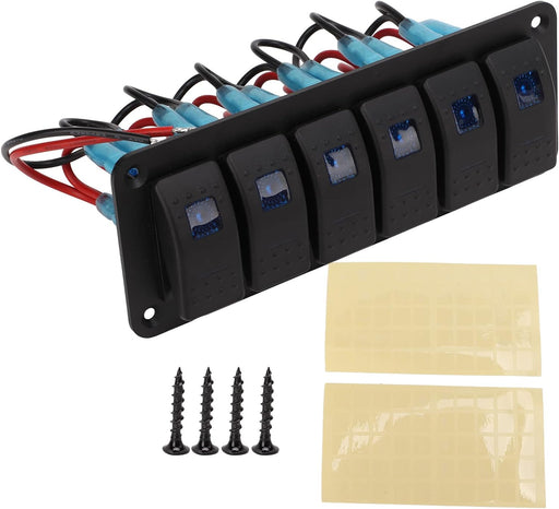 Panel de interruptor basculante impermeable IP65, 6 cuadrillas - Quierox - Tienda Online