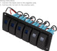 Panel de interruptor basculante impermeable IP65, 6 cuadrillas - Quierox - Tienda Online