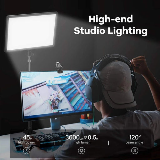 Panel de luz LED para vídeo de 10 pulgadas, enchufe europeo, 3200K - 6000K - Quierox - Tienda Online