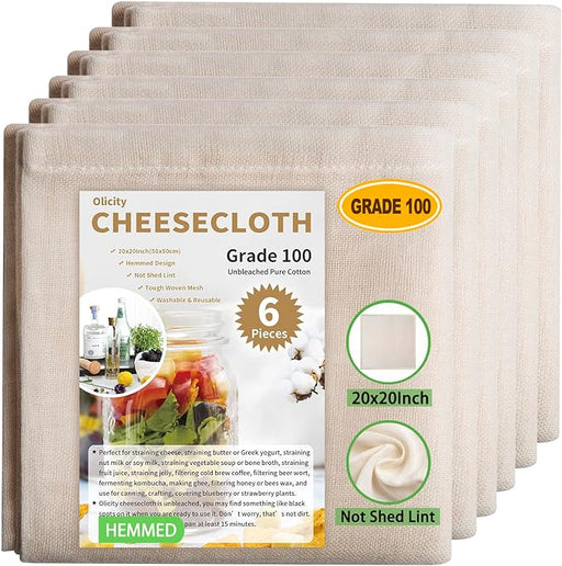Paños de queso con dobladillo para colar reutilizable - Quierox - Tienda Online