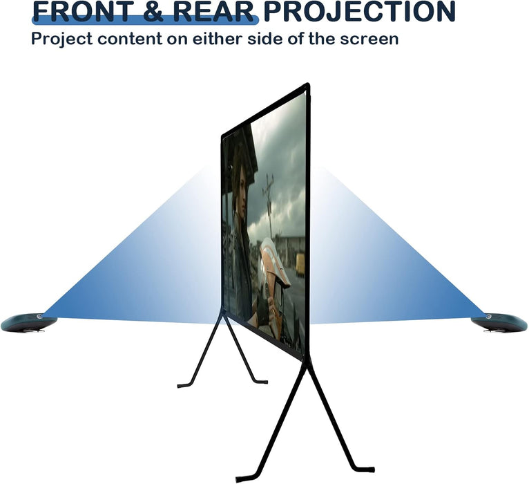 Pantalla de proyección (120 pulgadas) plegable con soporte HD - Quierox - Tienda Online