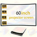 Pantalla de proyector portátil de 60 pulgadas sin arrugas, compatible con 4K Ultra HD - Quierox - Tienda Online