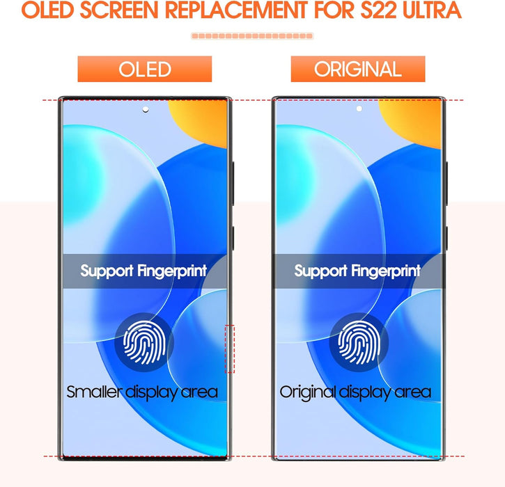 Pantalla de repuesto para Samsung Galaxy S22 Ultra 5G con marco - Quierox - Tienda Online