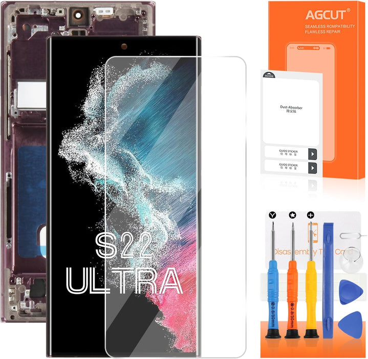 Pantalla de repuesto para Samsung Galaxy S22 Ultra 5G con marco - Quierox - Tienda Online
