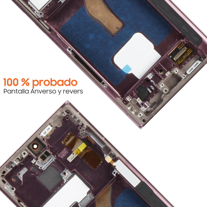 Pantalla de repuesto para Samsung Galaxy S22 Ultra 5G con marco - Quierox - Tienda Online
