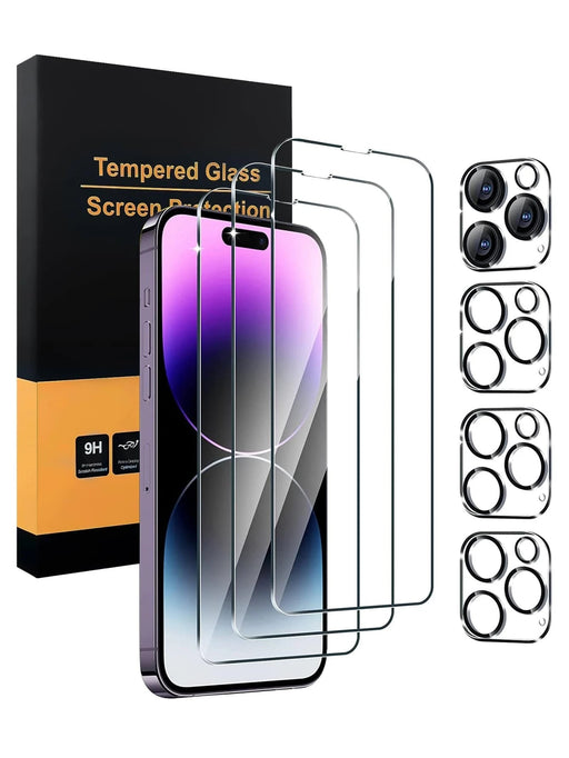 Pantalla templada de 3 piezas y película de lente de 3 piezas compatible con iPhone 11 - Quierox - Tienda Online