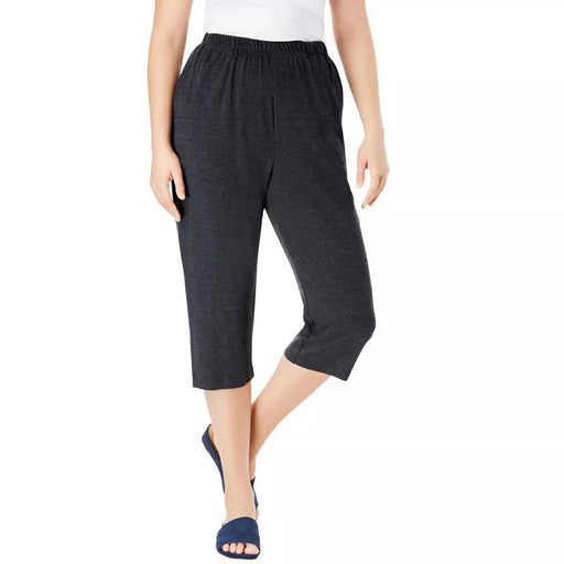 Pantalón capri de punto suave de talla grande para mujer de Roaman - Quierox - Tienda Online