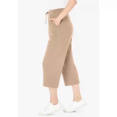 Pantalón capri deportivo de punto de talla grande para mujer - Quierox - Tienda Online