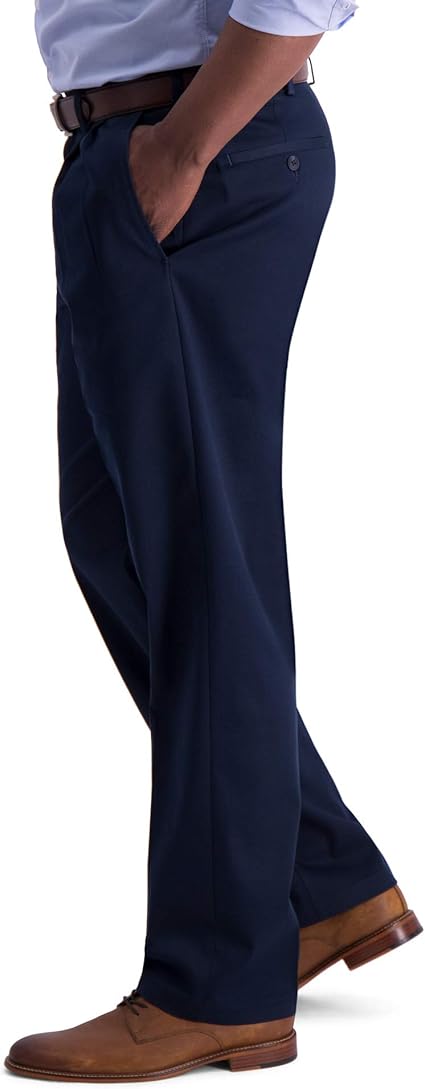 Pantalón casual Haggar de color caqui premium, corte clásico - Quierox - Tienda Online