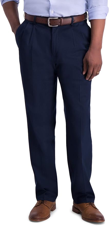Pantalón casual Haggar de color caqui premium, corte clásico - Quierox - Tienda Online