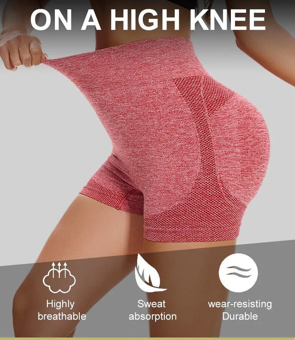 Pantalon corto de yoga para mujer, cintura alta, elasticidad abdominal, - Quierox - Tienda Online