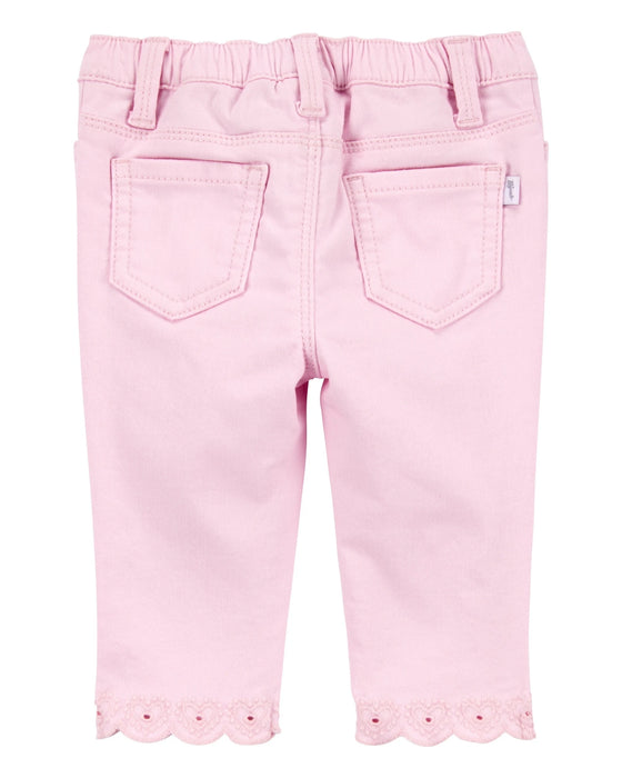 Carter's Pantalón de algodón, con dobladillo bordado