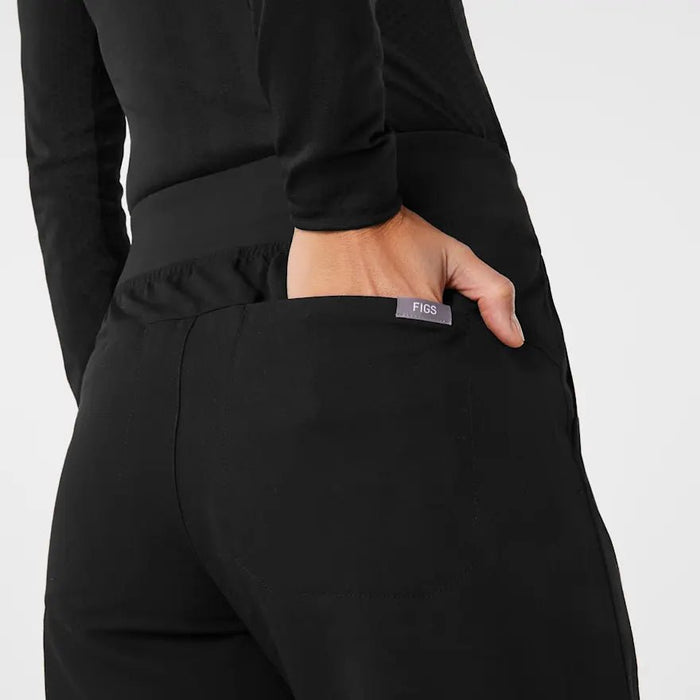 Pantalón de uniforme médico de pierna ancha y cintura alta - Quierox - Tienda Online