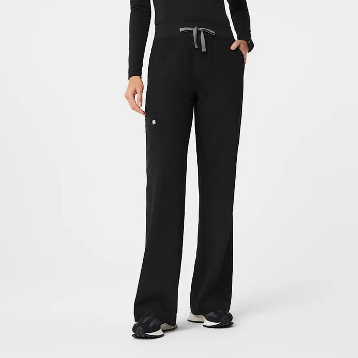 Pantalón de uniforme médico de pierna ancha y cintura alta - Quierox - Tienda Online