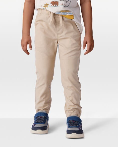 Pantalón deportivo de algodón para niño pequeño - Caqui - Quierox - Tienda Online