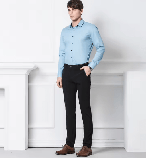 Pantalon sin hierro para hombre, pantalones clásicos, pantalón chino de negocios - Quierox - Tienda Online