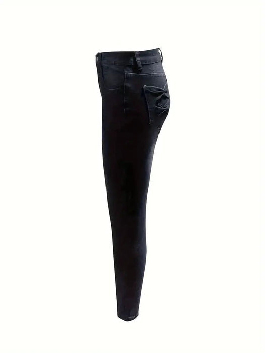 Pantalón vaquero ajustado de mujer, con bolsillos inclinados - Quierox - Tienda Online