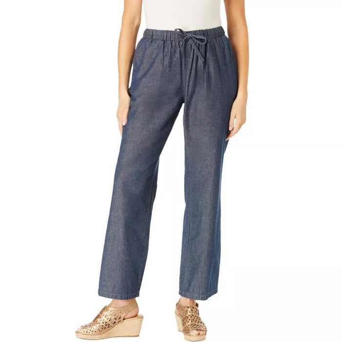 Pantalón vaquero ancho con cordón ajustable para mujer - Quierox - Tienda Online