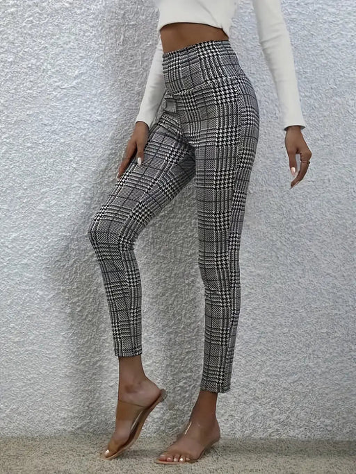 Pantalones a cuadros elegantes para mujer - Pantalones largos formales - Quierox - Tienda Online