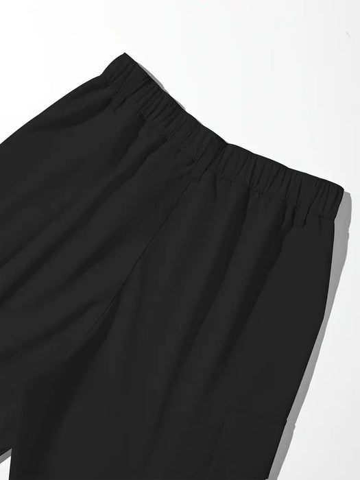 Pantalones cargo casuales para mujer con bolsillos de solapa - Cómodos, holgados - Quierox - Tienda Online