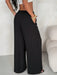 Pantalones casuales de lino de talle bajo y pierna recta para mujer - Quierox - Tienda Online