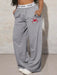Pantalones casuales holgados de cintura alta para mujer con diseño de araña de dibujo - Quierox - Tienda Online