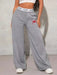 Pantalones casuales holgados de cintura alta para mujer con diseño de araña de dibujo - Quierox - Tienda Online