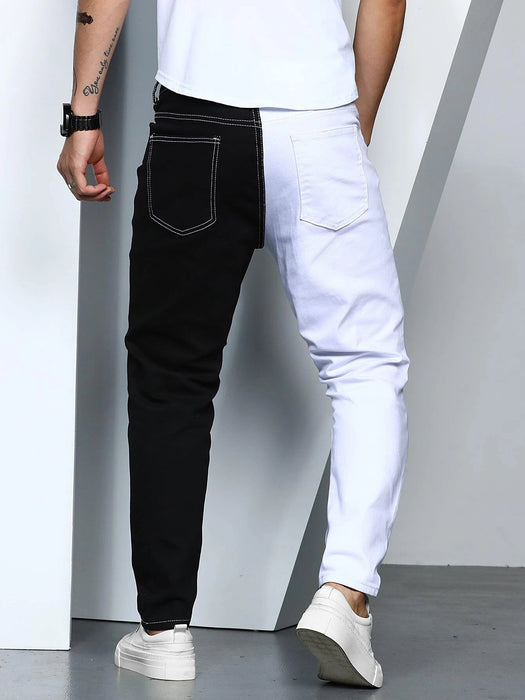 Pantalones con diseño de zanahoria y rotos con salpicaduras para hombre de Manfinity - Quierox - Tienda Online