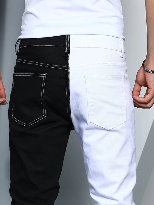 Pantalones con diseño de zanahoria y rotos con salpicaduras para hombre de Manfinity - Quierox - Tienda Online