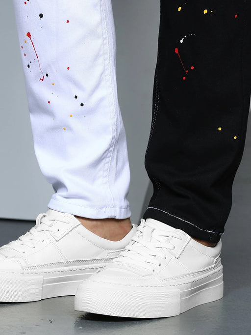 Pantalones con diseño de zanahoria y rotos con salpicaduras para hombre de Manfinity - Quierox - Tienda Online